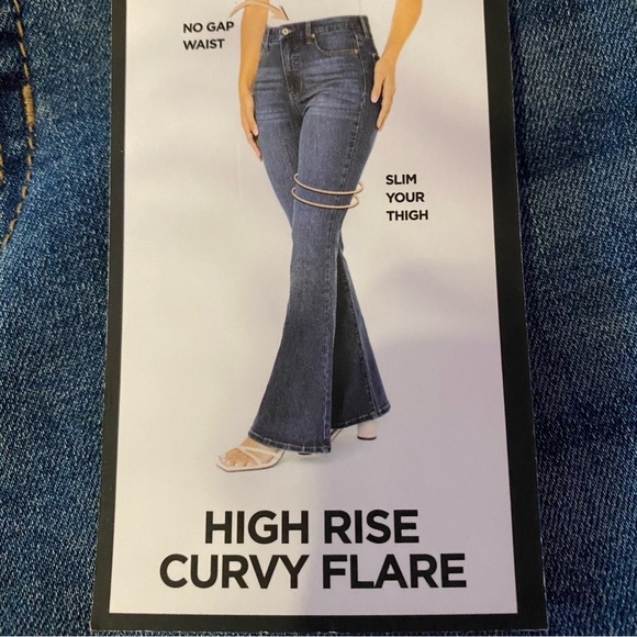 BCBGeneration Denim - Bcbgeneration High Rise Curvy Flare Blue Jeans